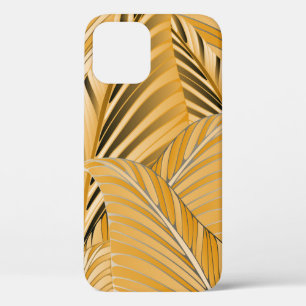 graphic leaves exotic foliage seamless pattern in iPhone 12 case