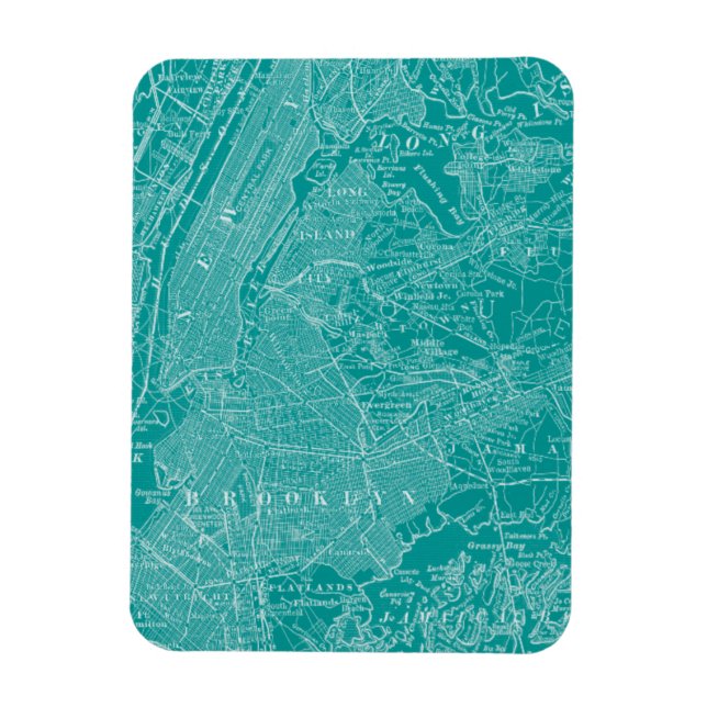 Graphic Map of New York Magnet (Vertical)