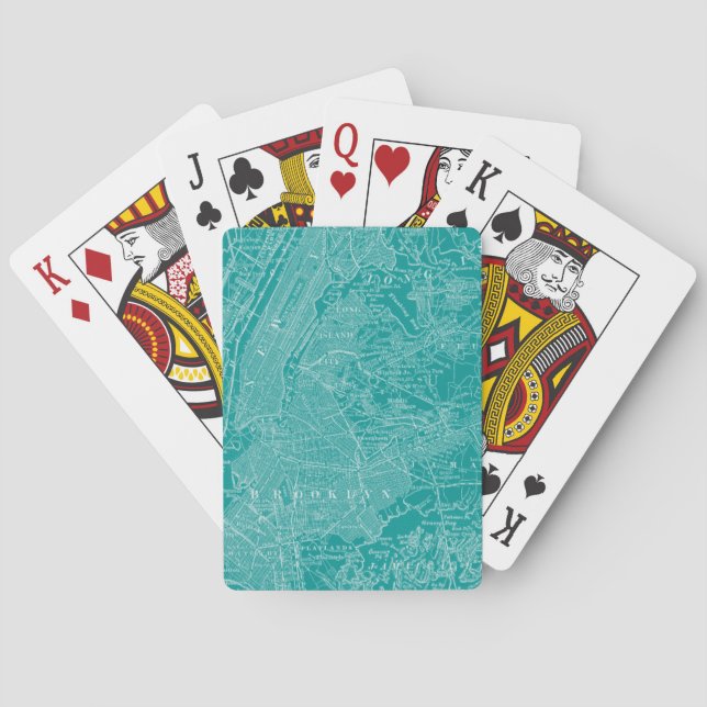 Graphic Map of New York Playing Cards (Back)