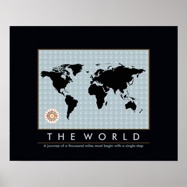 graphic map of the world poster (Front)