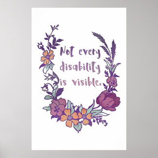 Graphic Not All Disabilities Are Visible Poster