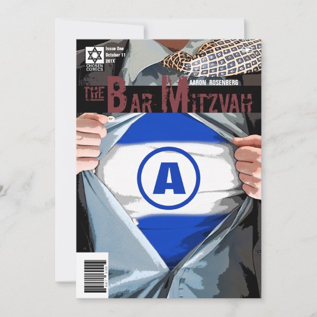 Graphic Novel Bar Mitzvah with Bet Hey Invitation (Front)