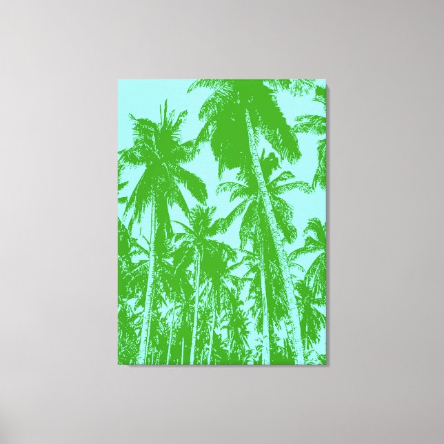 Graphic Palm Trees Design Canvas Print (Front)