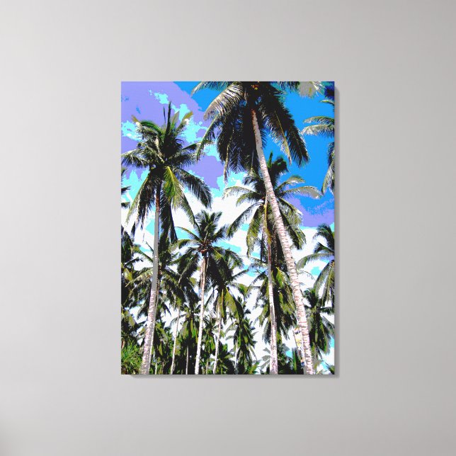 Graphic Palm Trees Design Canvas Print (Front)