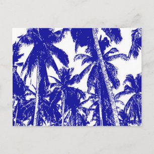 Graphic Palm Trees Design Postcard