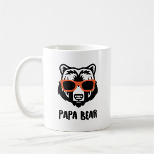 Graphic Papa Bear Personalised Coffee Mug