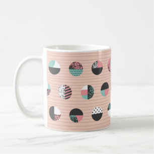 Graphic patterned circles seamless pattern. Vintag Coffee Mug