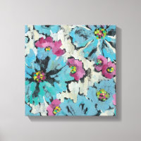 Graphic Pink and Blue Floral
