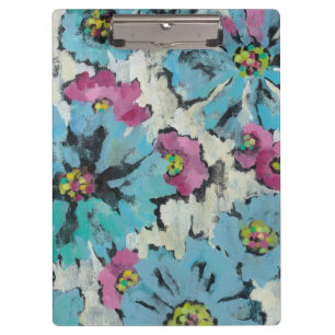 Graphic Pink and Blue Floral Clipboard