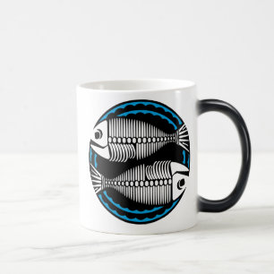 Graphic Pisces Fish Skeletons Magic Mug