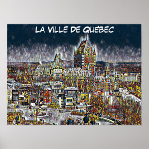 GRAPHIC QUEBEC CITY (LA VILLE DE QUÉBEC POSTER