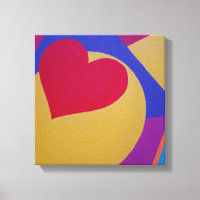 Graphic Red Heart Canvas Print