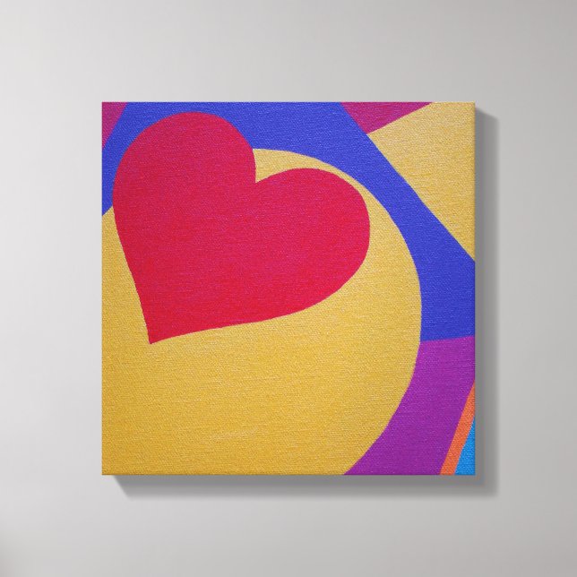 Graphic Red Heart Canvas Print (Front)