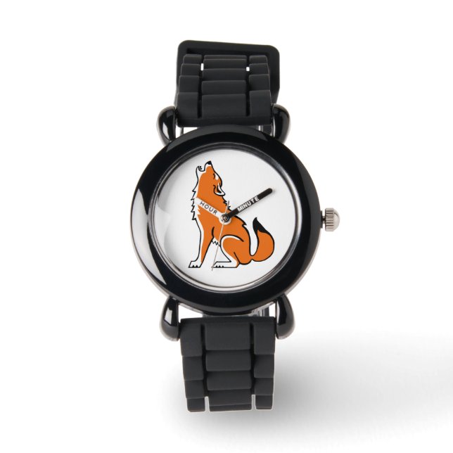 Graphic - Red WOLF - Wildlife warrior - Watch (Front)