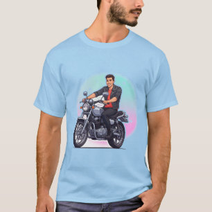 🎨 Graphic Rider Motorcycle Street Art Expression  T-Shirt