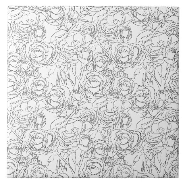 Graphic Rose Tile (Front)