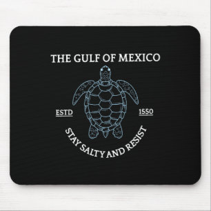 Graphic Sea Turtle Gulf Of Mexico Est 1550  Mouse Pad