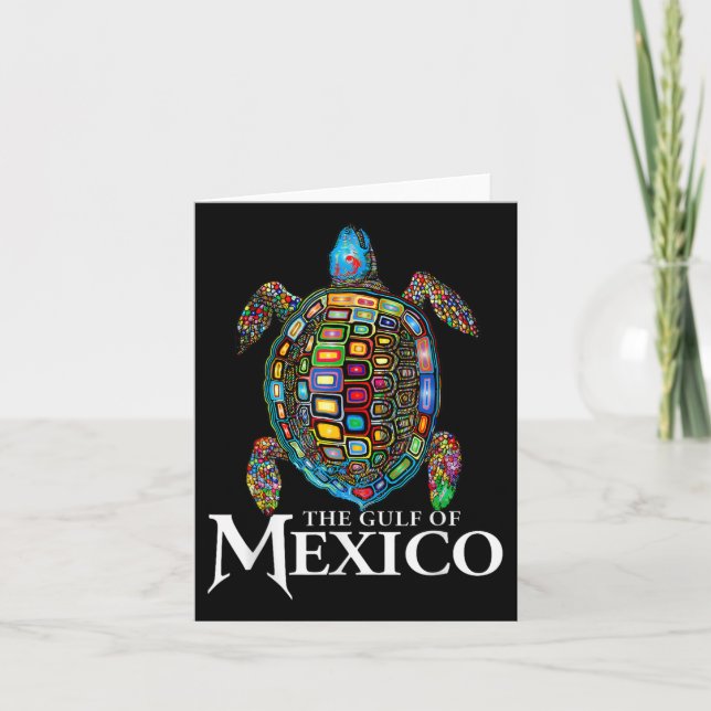 Graphic Sea Turtle Gulf Of Mexico Never Forget Card (Front)
