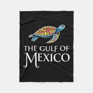 Graphic Sea Turtle Gulf Of Mexico Never Forget Tru Fleece Blanket