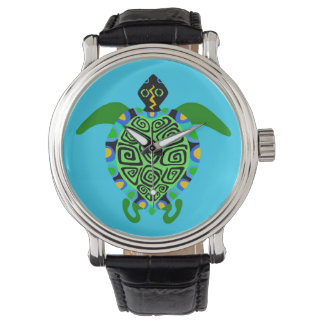 Graphic -  Sea TURTLE - Wildlife - Aqua -  Watch