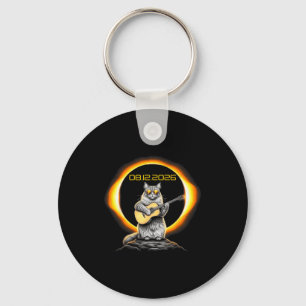Graphic Shirt Eclipse Cat Guitar 08 12 Key Ring