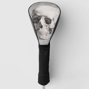 Graphic Skull Art: Minimalist & Bold Ink Design Golf Head Cover