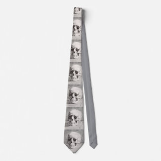 Graphic Skull Art: Minimalist & Bold Ink Design Tie