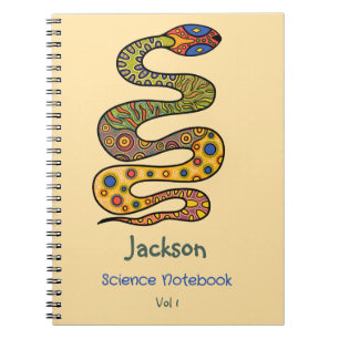 Graphic Snake Named School Subject Notebook