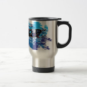Graphic Snowmobiler Travel Mug