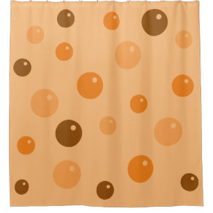 Graphic Soap Orange Bubbles on any Colour Shower Curtain