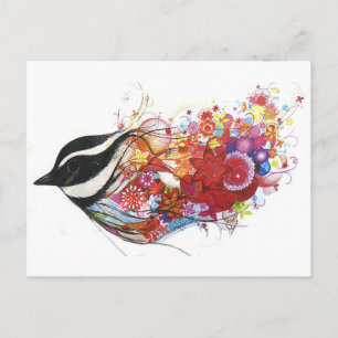 Graphic Sparrow Postcard