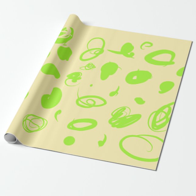Graphic spots design  wrapping paper (Unrolled)
