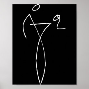 Graphic Stick Figure Poster