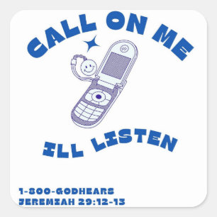 Graphic Sticker/God/Pray/Faith/Gift/Encouragement Square Sticker