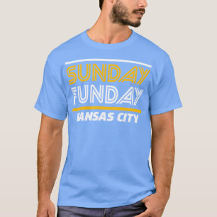 Graphic Sunday Funday Red KC American  Cool Sport  T-Shirt