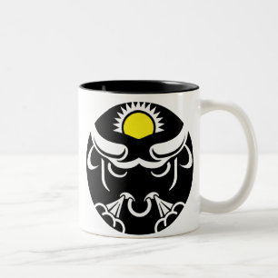 Graphic Taurus Bull with Sun Two-Tone Coffee Mug