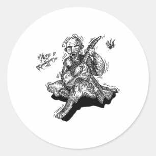Graphic Tee - Ukraine Solider Song - Song Of God' Classic Round Sticker
