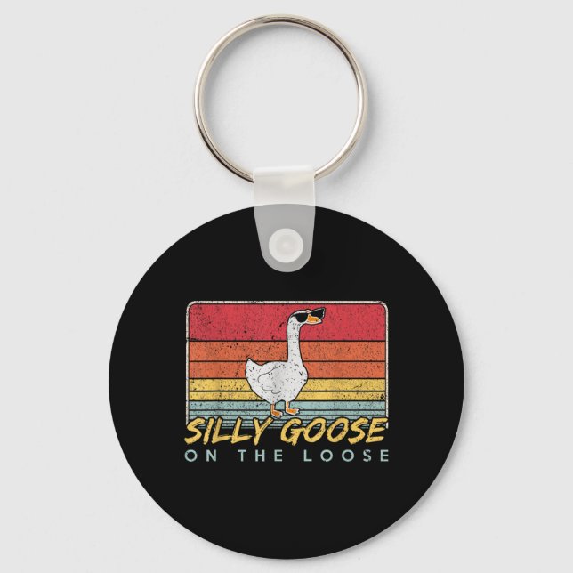 Graphic Tees Men Funny Shirts For Men Silly Goose Key Ring (Front)