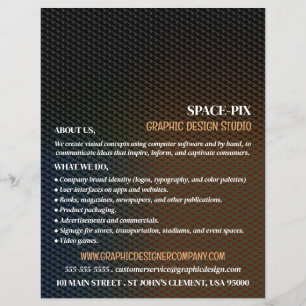 Graphic Texture, Graphic Designer Advertising Flyer