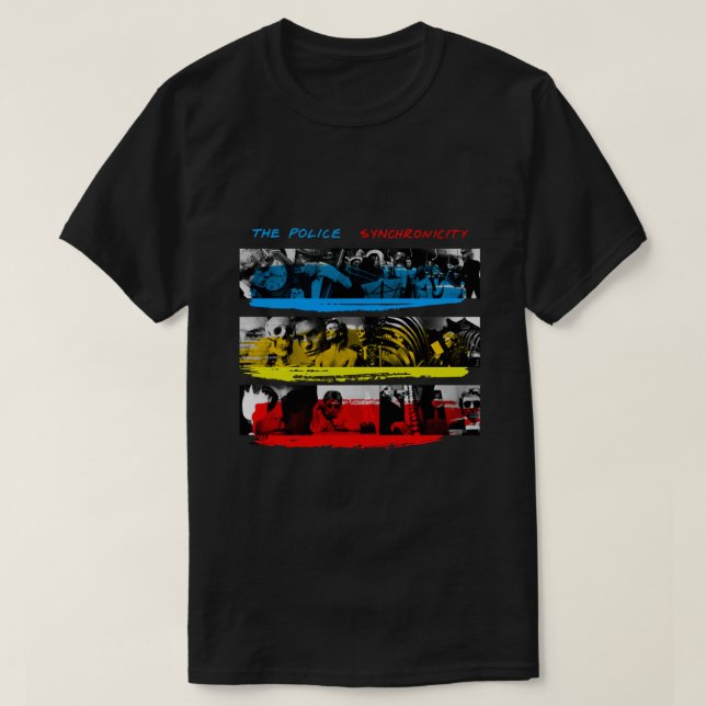 Graphic The Police Logo Music Rock Band T-Shirt (Design Front)