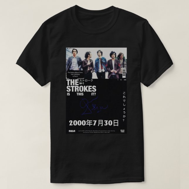 Graphic The Strokes Logo Music Rock Band T-Shirt (Design Front)