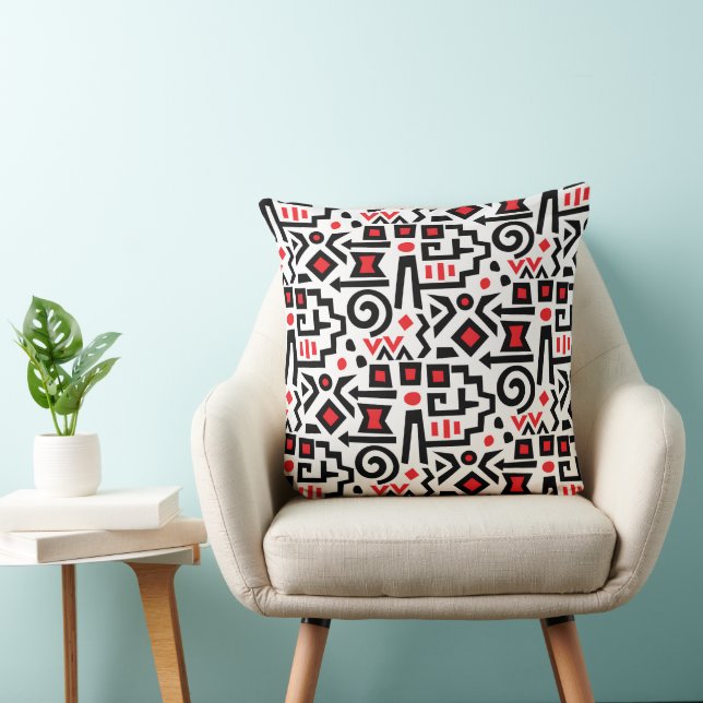 Graphic Totem Throw Pillow (Chair)