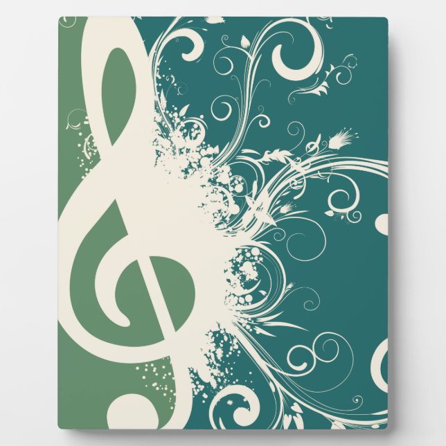 Graphic Treble Clef Plaque (Front)