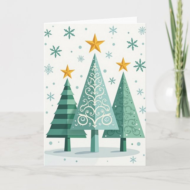 Graphic Tree Christmas Card (Front)