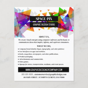Graphic Triangle Design, Graphic Design Advert Flyer