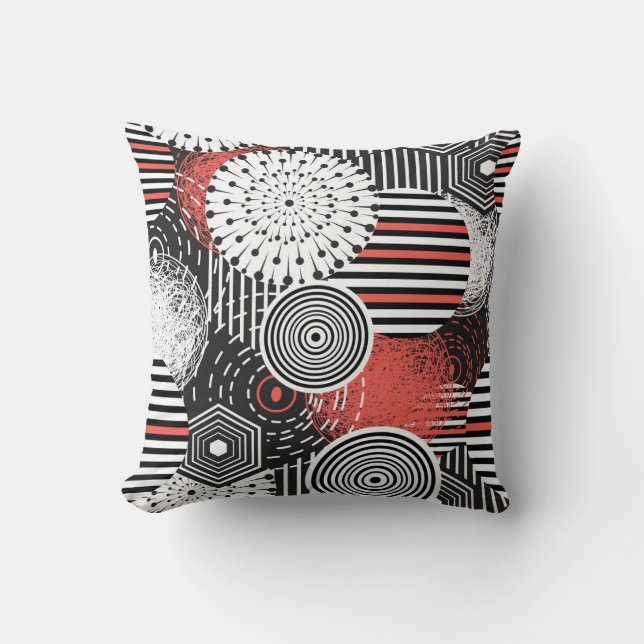 Graphic Vintage Abstract Illustration Elements Cushion (Front)