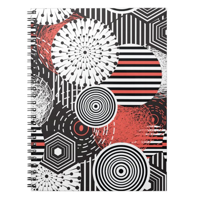 Graphic vintage and illustration with abstract ele notebook (Front)