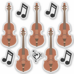 Graphic Violins and Notes