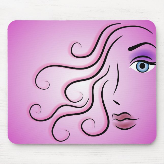 Graphic Woman Mouse Pad (Front)