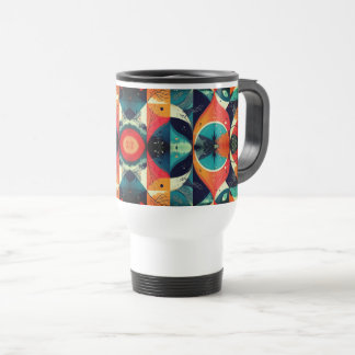 Graphical Abstraction White Travel-Commuter Mug